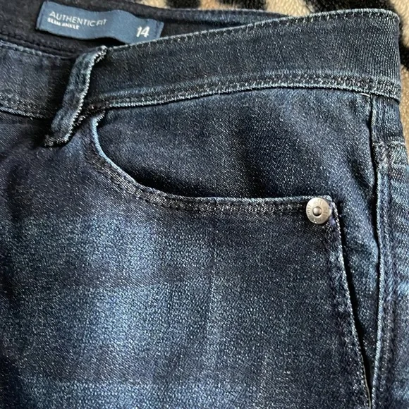 J Jill - Women's Dark Blue Jeans - slim Ankle - size 14 - Picture 4 of 6